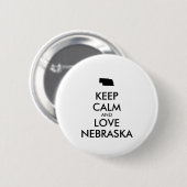  BEHOUD KALM EN VERLIES NEBRASKA RONDE BUTTON 5,7 CM (Voorkant /achterkant)
