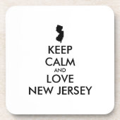  BEHOUD KALM EN VERLIES NIEUWE JERSEY BIER ONDERZETTER (Voorkant)