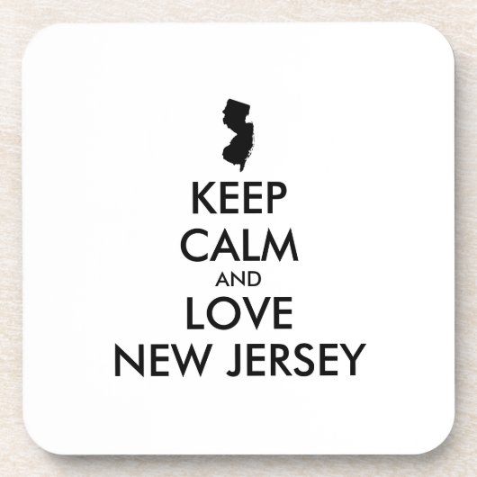  BEHOUD KALM EN VERLIES NIEUWE JERSEY BIER ONDERZETTER (Voorkant)