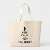  BEHOUD KALM EN VERLIES NIEUWE JERSEY GROTE TOTE BAG (Voorkant)
