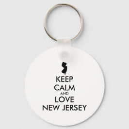 BEHOUD KALM EN VERLIES NIEUWE JERSEY SLEUTELHANGER