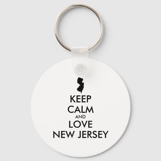 BEHOUD KALM EN VERLIES NIEUWE JERSEY SLEUTELHANGER (Voorkant)
