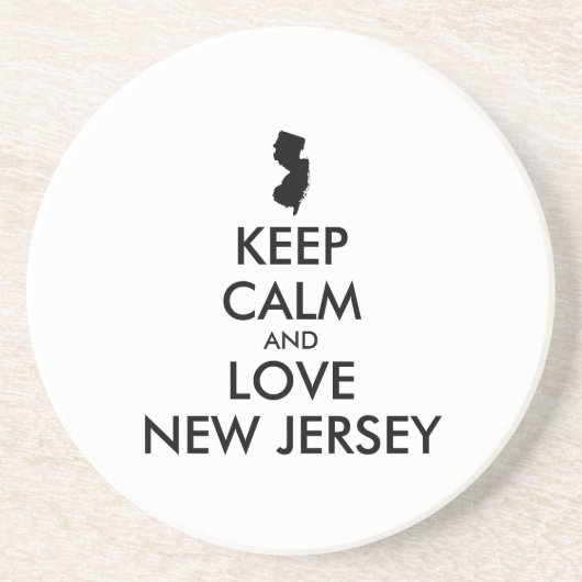  BEHOUD KALM EN VERLIES NIEUWE JERSEY ZANDSTEEN ONDERZETTER (Voorkant)