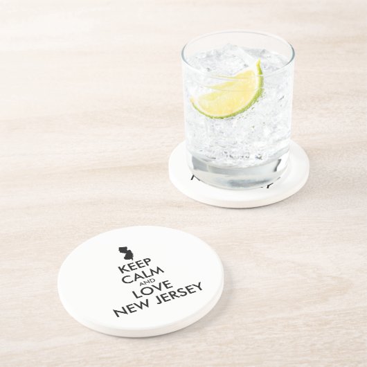  BEHOUD KALM EN VERLIES NIEUWE JERSEY ZANDSTEEN ONDERZETTER (Zijkant)