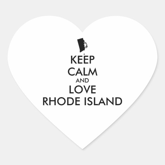  BEHOUD KALM EN VERLIES RHODE ISLAND HART STICKER (Voorkant)