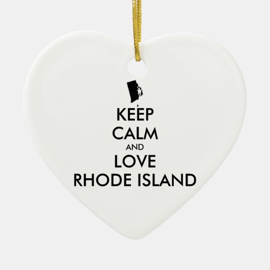 BEHOUD KALM EN VERLIES RHODE ISLAND KERAMISCH ORNAMENT (Voorkant)
