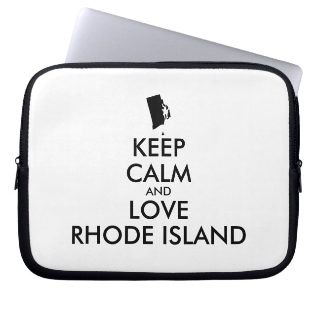  BEHOUD KALM EN VERLIES RHODE ISLAND LAPTOP SLEEVE (Voorkant)