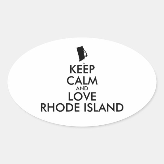 BEHOUD KALM EN VERLIES RHODE ISLAND OVALE STICKER (Voorkant)