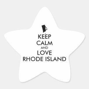 BEHOUD KALM EN VERLIES RHODE ISLAND STER STICKER