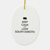  BEHOUD KALM EN VERLIES ZUID-DAKOTA KERAMISCH ORNAMENT (Voorkant)