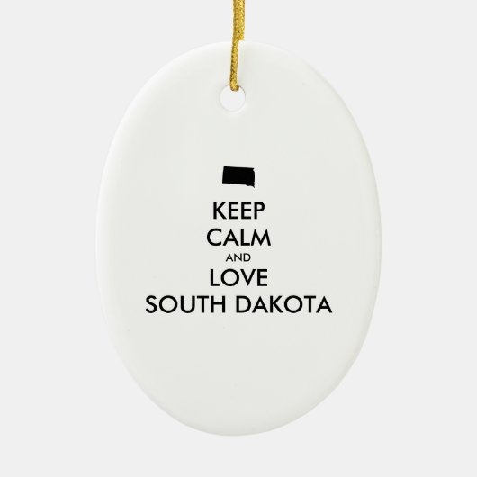  BEHOUD KALM EN VERLIES ZUID-DAKOTA KERAMISCH ORNAMENT (Voorkant)