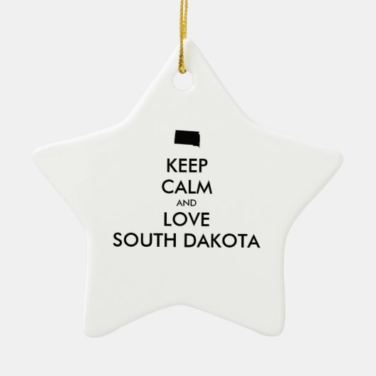  BEHOUD KALM EN VERLIES ZUID-DAKOTA KERAMISCH ORNAMENT (Voorkant)