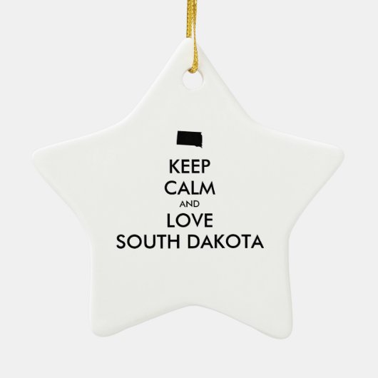  BEHOUD KALM EN VERLIES ZUID-DAKOTA KERAMISCH ORNAMENT (Achterkant)