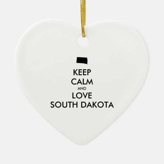  BEHOUD KALM EN VERLIES ZUID-DAKOTA KERAMISCH ORNAMENT (Voorkant)