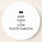  BEHOUD KALM EN VERLIES ZUID-DAKOTA ZANDSTEEN ONDERZETTER (Voorkant)