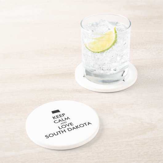  BEHOUD KALM EN VERLIES ZUID-DAKOTA ZANDSTEEN ONDERZETTER (Zijkant)