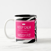 "BEHOUD KALM OF HISSY FIT" "B"-Initiaal Koffie-Mok Tweekleurige Koffiemok (Links)