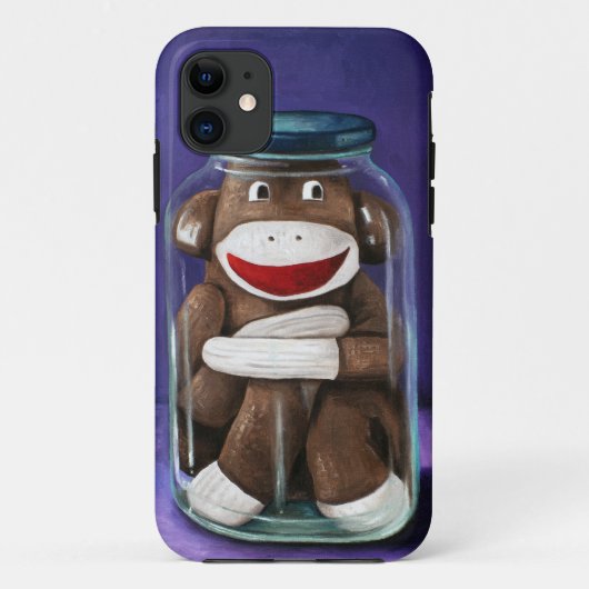 Behoud kindertijd met Sock Monkey Case-Mate iPhone Case (Achterkant)