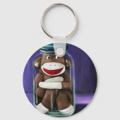 Behoud kindertijd met Sock Monkey Sleutelhanger (Voorkant)