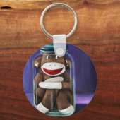 Behoud kindertijd met Sock Monkey Sleutelhanger (Voorkant)