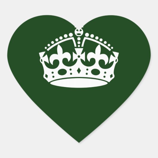 BEHOUD KROOMAAL OP bos Groen aanpast dit Hart Sticker (Voorkant)