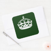 BEHOUD KROOMAAL OP bos Groen aanpast dit Vierkante Sticker (Envelop)
