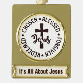 Behoud of ontwerp uw eigen verguld banner ornament (Voorkant)