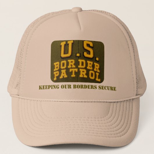 Behoud onze grenzen veilig trucker pet (Voorkant)