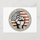 Behoud onze grondwet briefkaart (Voorkant)