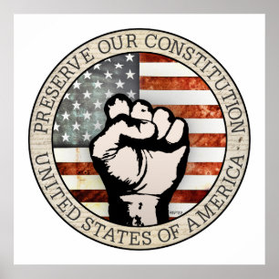 Behoud onze grondwet poster