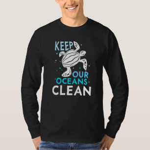 Behoud onze oceanen schoon Bespaar Zee oceaanprot T-shirt