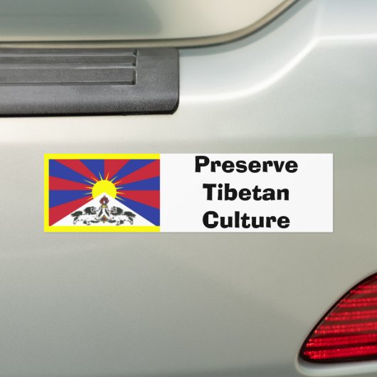 Behoud Tibetaanse cultuur Bumpersticker (Op auto)