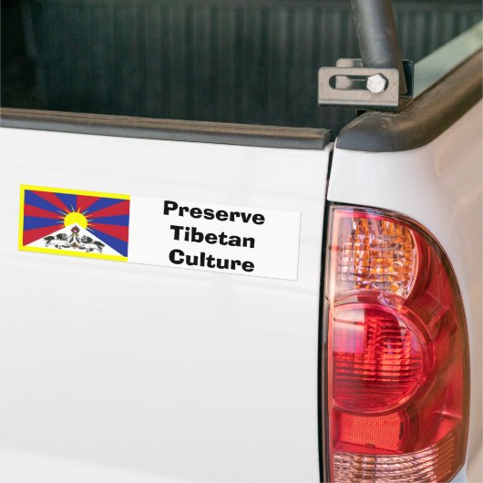 Behoud Tibetaanse cultuur Bumpersticker (Op Truck)