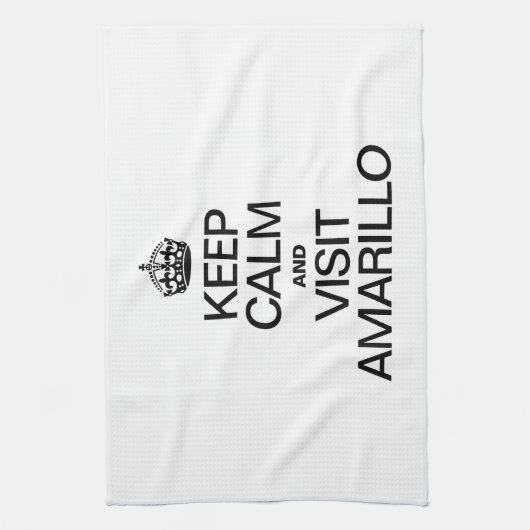 BEHOUD UW RUST EN BEZOEK AMARILLO THEEDOEK (Verticaal)