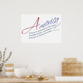 Behoud van de Amerikaanse vrijheden - Abraham Linc Poster (Keuken)