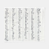 Behoud van de beloofde Muzieknoten op de zgn. Fleece Deken (Voorkant (Horizontaal))