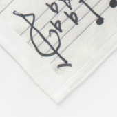 Behoud van de beloofde Muzieknoten op de zgn. Fleece Deken (Hoek)