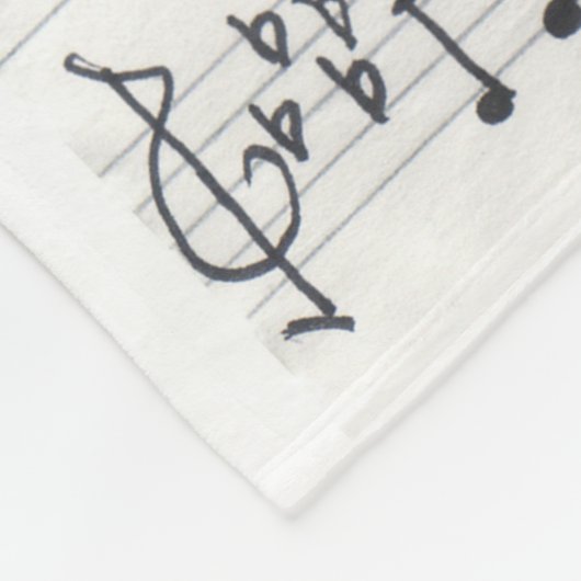 Behoud van de beloofde Muzieknoten op de zgn. Fleece Deken (Hoek)