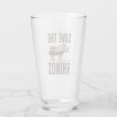 Behoud van de dieractivist Rhinos Rhino Glas (Achterkant)