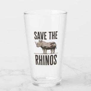 Behoud van de dieractivist Rhinos Rhino Glas