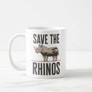 Behoud van de dieractivist Rhinos Rhino Koffiemok