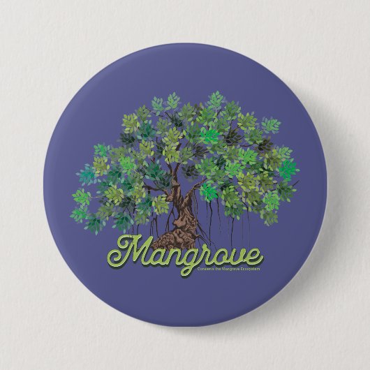 Behoud van de mangrove ronde button 7,6 cm (Voorkant)