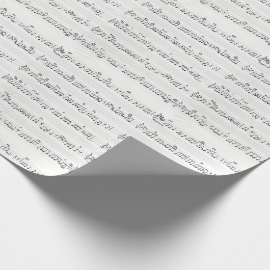 Behoud van de Muzieknoten op de promise Song Cadeaupapier (Hoek)