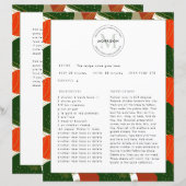 Behoud van Familie Recepten Kerstmis Recept Blad (Voorkant / Achterkant)