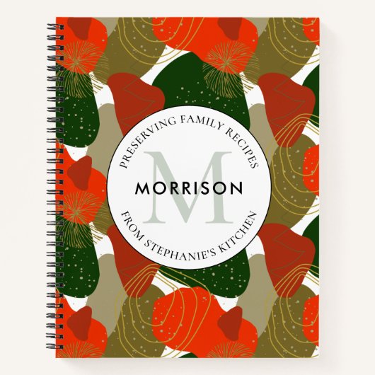 Behoud van familierecepten Abstract vakantierecept Notitieboek (Voorkant)