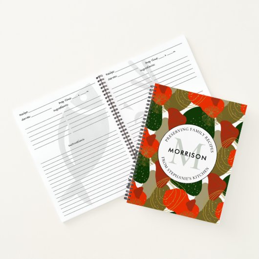 Behoud van familierecepten Abstract vakantierecept Notitieboek (Binnen)
