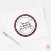Behoud van familierecepten Bourgondische Kerstmis Ronde Sticker (Envelop)