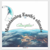 behoud van het klimaat op aarde sticker (Vel)