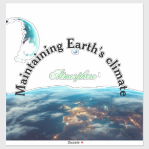 behoud van het klimaat op aarde sticker