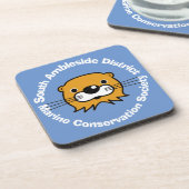 Behoud van het mariene milieu met Otter Head. Bier Onderzetter (Linkerzijde)
